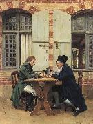 Jean-Louis-Ernest Meissonier The Card Players, oil painting reproduction